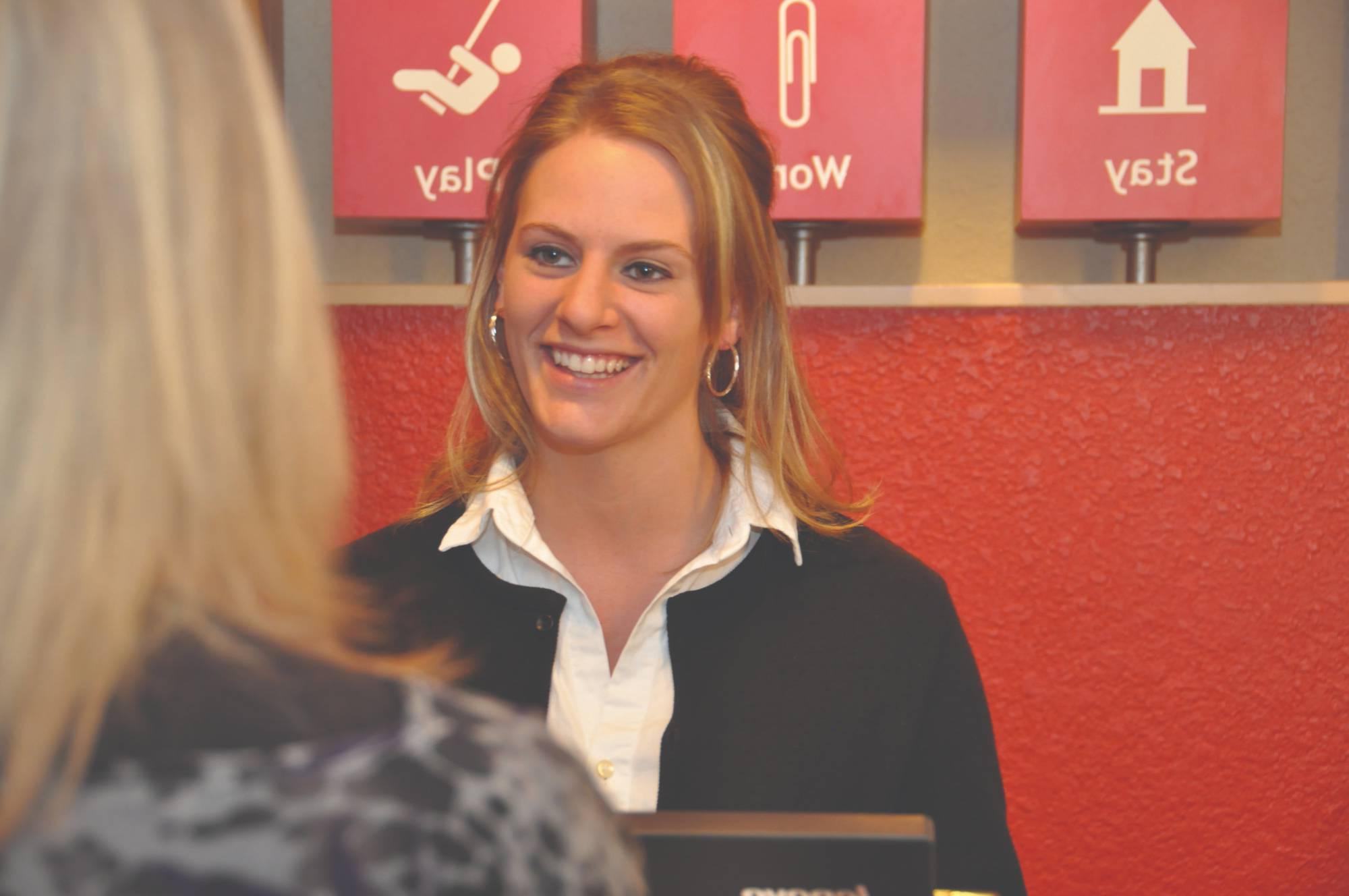 Front desk receptionist.